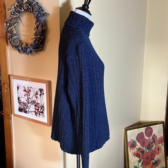 Vtg 80s RALPH LAUREN Polo Size Large Cotton Ribbed Turtleneck Timeless Cozy Soft - Picture 4 of 16